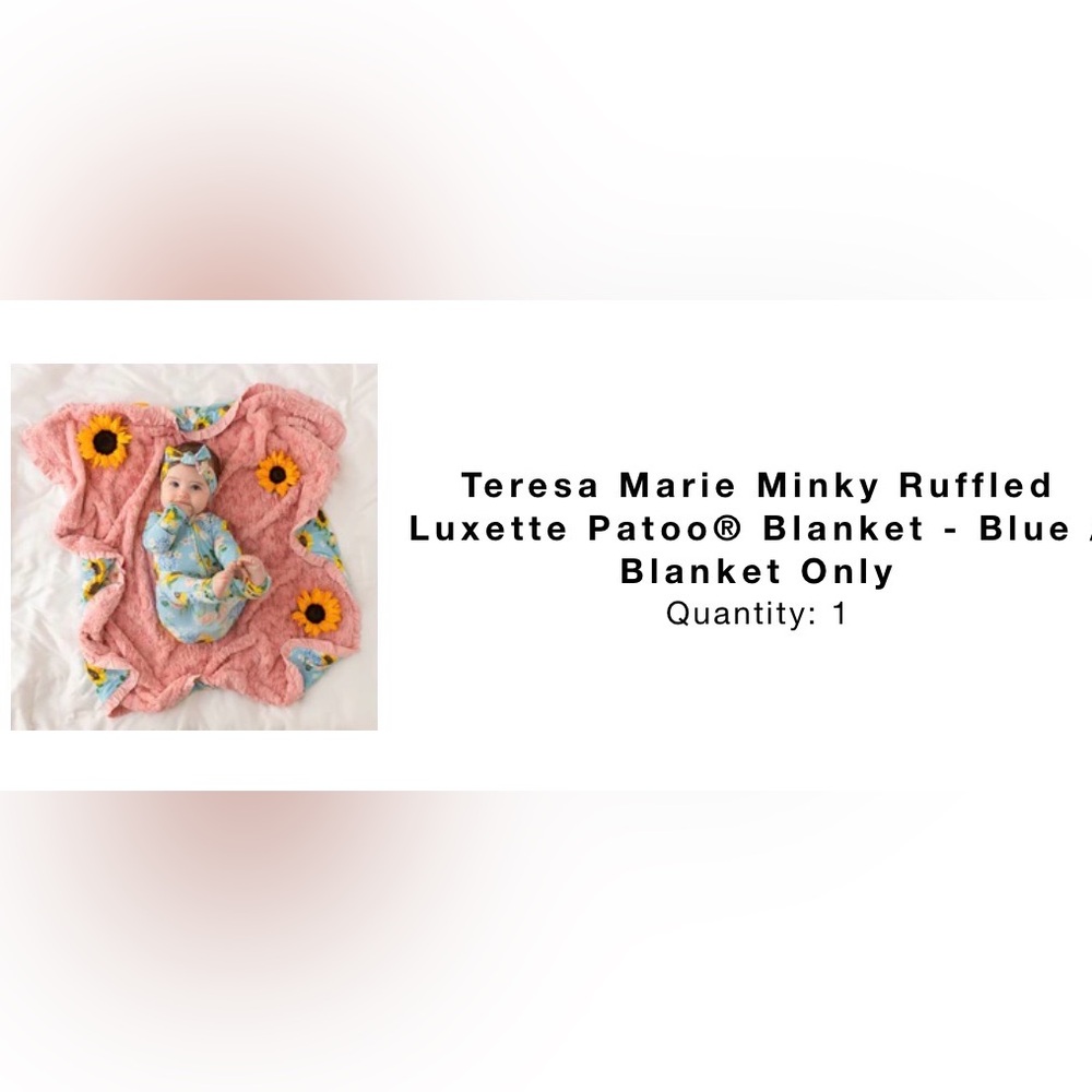 Teresa Marie Minky Ruffled
Luxette Patoo® Blanket - Picture 5 of 5